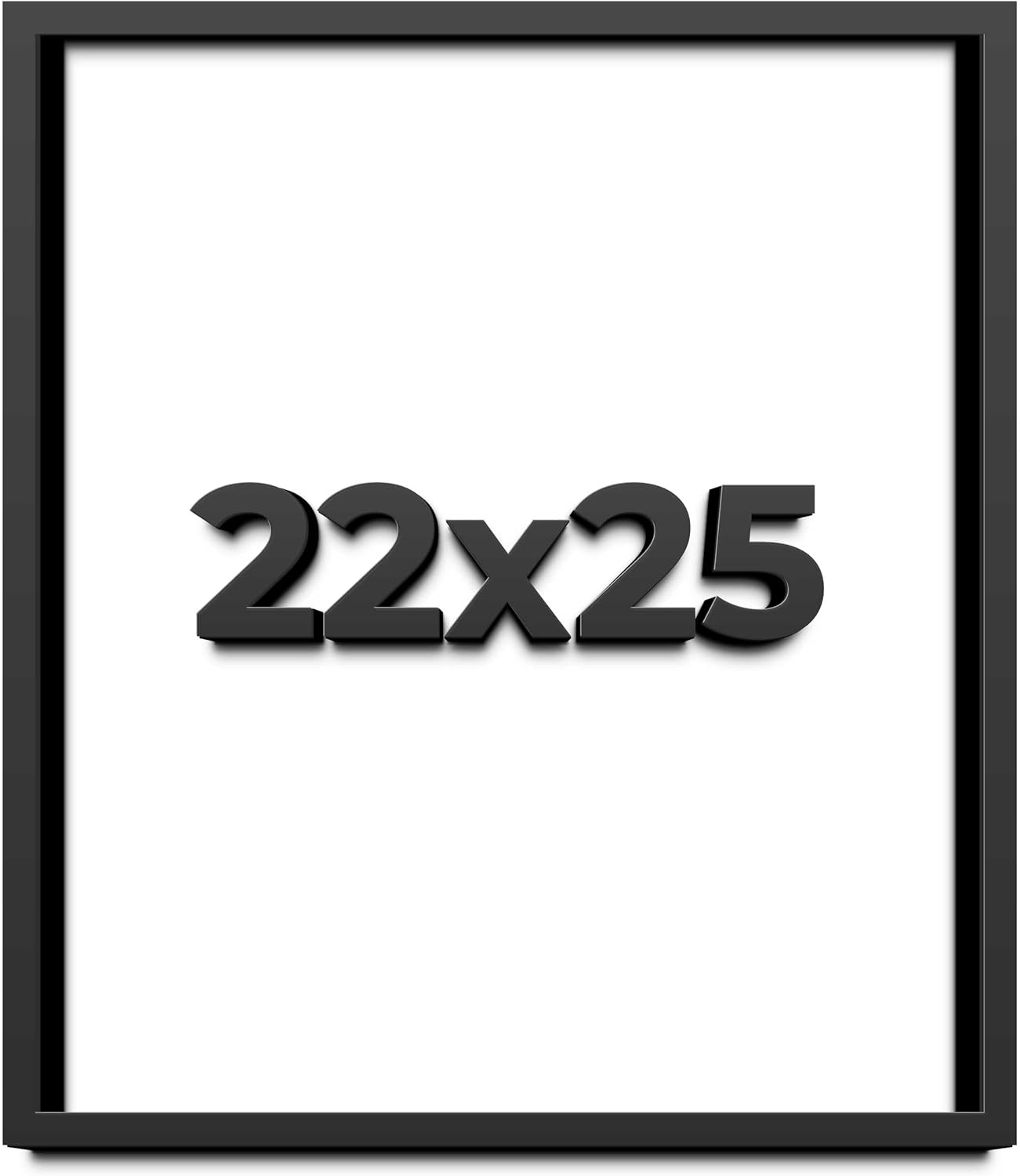 22x25 Shadow Box Frame Black | 1 Inch Deep Solid Wood Shadowbox Display Frame | UV Resistant Acrylic Plexiglass, Acid Free Backing, and Hanging Hardware | Dugan Picture Frame Style