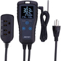 DIGITEN Temperature Controller DTC102 2-Stage Temperature Controlled Outlet Heat Mat Thermostat 110V Plug-in Reptile Thermostat