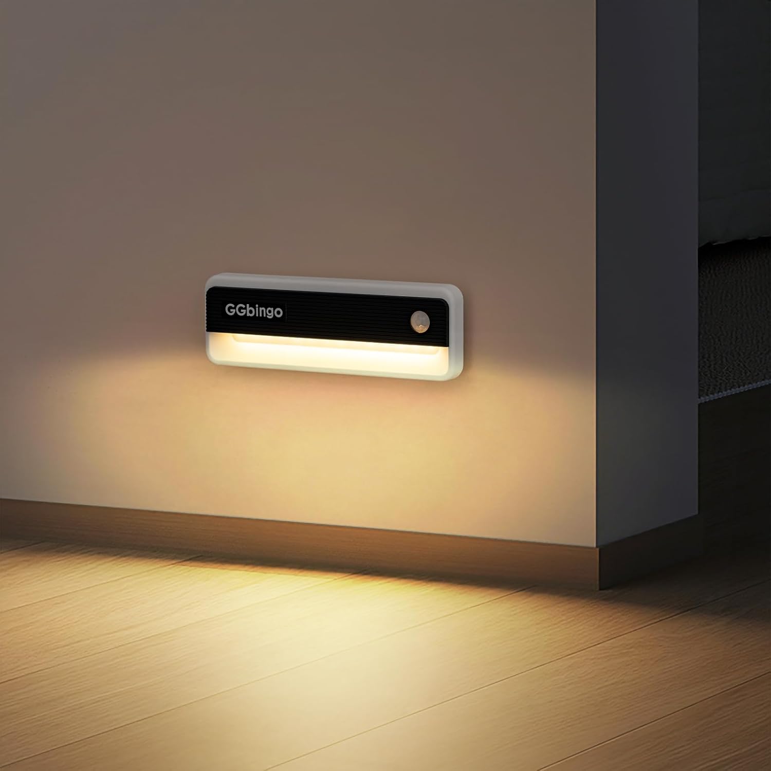 Motion Sensor Night Lights, 1800mAh Rechargeable Motion Activated Night Light, 3000K Battery Operated LED Sensor Light Indoor for Stair, Bedroom, Stairway, Hallway, Kitchen, Cabinet, Closet