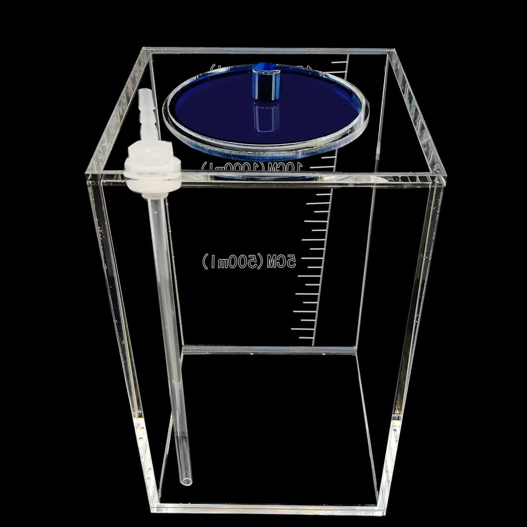 dosing Container,Aquarium Air Pump Accessories,dosing Pump Liquid containers Liquid srorage Bucket Made of acryli,Reservoir (1.5L/0.4gal Blue lid)