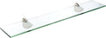 Spancraft Glass O-4.75x36-Brushed Steel Oriole Glass Shelf, Brushed Steel, 4.75" x 36"