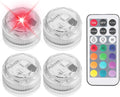 Waterproof Underwater Lights - Wireless RGB Lamp, Reusable Remote Control Decoration, Colorful Underwater Illumination with 4 Modes | Aquarium Pond Vase Spa Camping Parties Birthdays Halloween