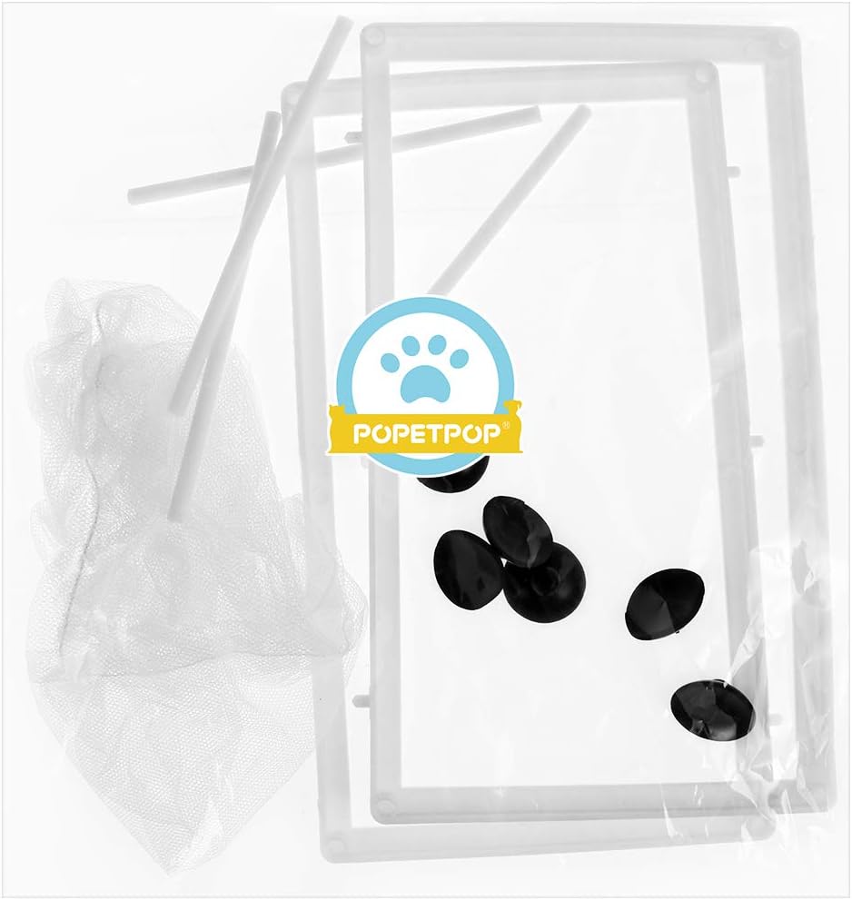 POPETPOP Fish Breeder Net - Fish Nursery for Aquarium-Fish Breeding Net - Hang on Breeder Box,Fish Breeder Box for Hatchery（L