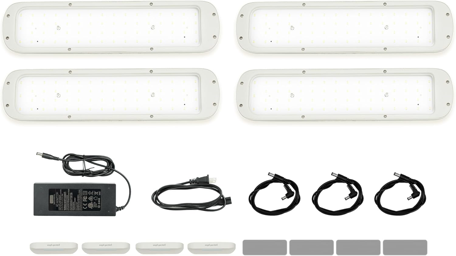 Vego Garden Grow Lights for Indoor Plants, Full Spectrum LED Grow Light with Customized 5 Modes for Seed Starting, Leafy, Herbs, Fruits & Microgreens, 4 Packs