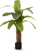 Maia Shop 4ft Artificial Banana Tree Plant for House, Apartment or Office – Realistic Fake Indoor Plants for Living Room, Kitchen, Bedroom, Entryway or Bathroom – Faux Greenery for Home Décor