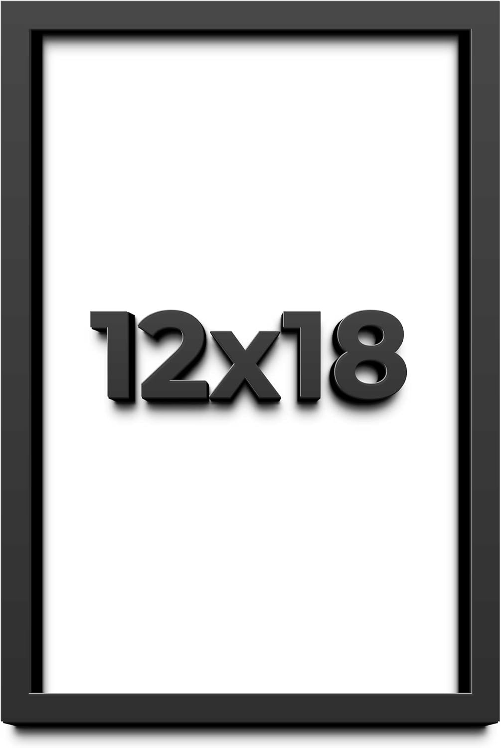 12x18 Shadow Box Frame Black | 1 Inch Deep Solid Wood Shadowbox Display Frame | UV Resistant Acrylic Plexiglass, Acid Free Backing, and Hanging Hardware | Dugan Picture Frame Style