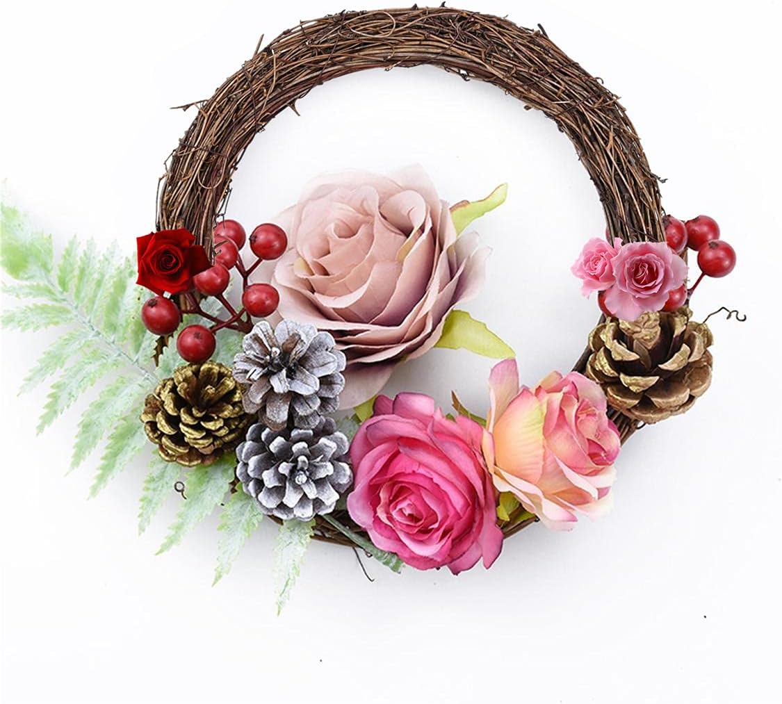 Byher Grapevine Wreath, 2 PCS 12 Inch Natural Vine Wreath for Crafts (Wreath Frame)