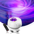 Larger Coverage Area Galaxy Projector,with Changing Galaxy Shapes Star Projector,Night Light with Bluetooth Speaker,White Noise,Gifts for Kids,Adults,Christmas,Birthday(White)