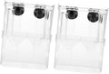 Fish Breeding Box Set 2pcs Quarantine Tank Aquarium for Guppy Fry and Fish Specimen Color