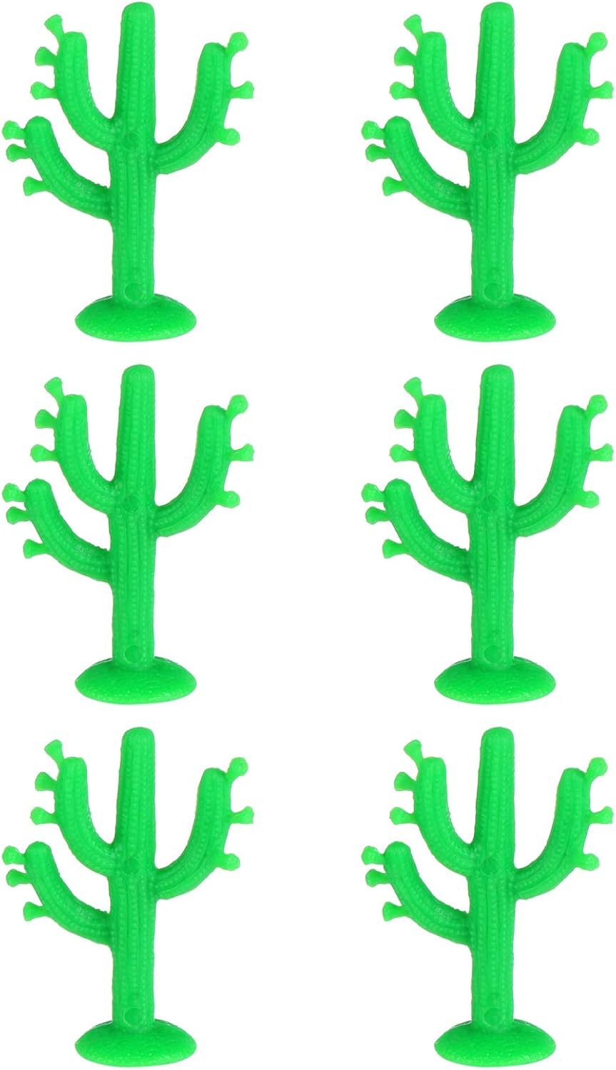 100pcs 5CM Artificial Mini Succulent Cactus Miniatures Plastic Ornaments Decor for Banquet Celebration Favors