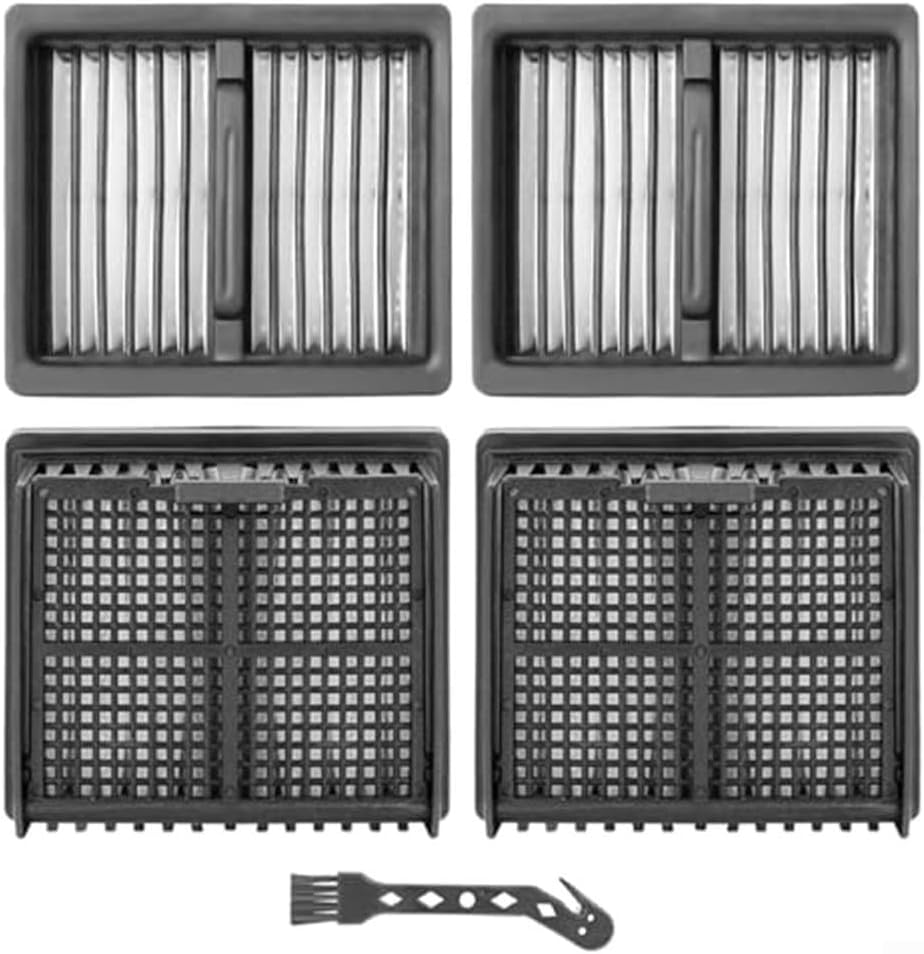 For Tineco Replacement Filter Set for iFloor Y2 Wet Dry Vacuum Cleaner, Washable and Reusable Dust Filters with Cleaning Brush, 4 Pack