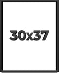 30x37 Shadow Box Frame Black | 1 Inch Deep Solid Wood Shadowbox Display Frame | UV Resistant Acrylic Plexiglass, Acid Free Backing, and Hanging Hardware | Dugan Picture Frame Style
