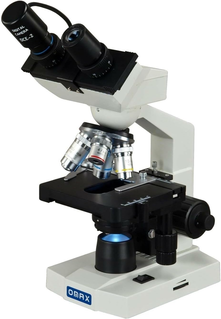 OMAX 40X-2500X Lab Binocular Compound LED Microscope with Double Layer Mechanical Stage and Digital Camera M82EZ-C02