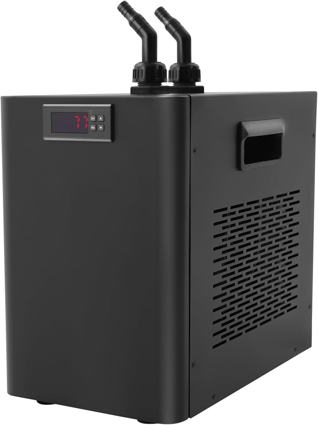 HANGKAI 1/10hp Aquarium Chiller, 47 Gal Capacity Water Cooler with Digital Display, 270w Fish Tank Cooling Power System for Saltwater/Freshwater Axolotl, Jellyfish