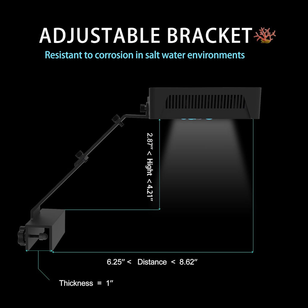 Aquarium Light –3rd Generation A029 Aquarium LED Light 30 Watts Saltwater Light with Touch Control, 5W LED Chips for Coral Reef Nano Fish Tank Marine Tanks with Timer & Screen (A029)