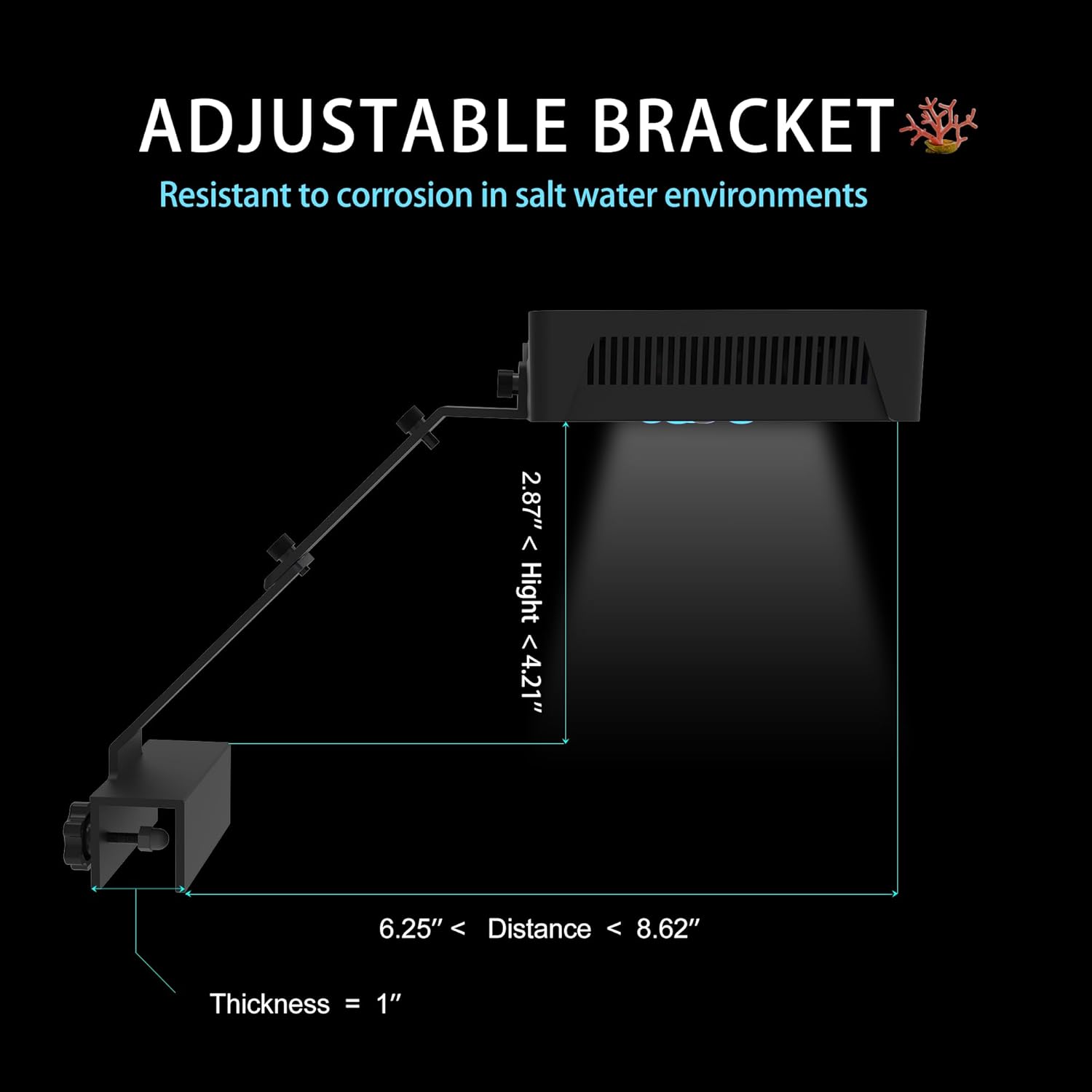 Aquarium Light –3rd Generation A029 Aquarium LED Light 30 Watts Saltwater Light with Touch Control, 5W LED Chips for Coral Reef Nano Fish Tank Marine Tanks with Timer & Screen (A029)