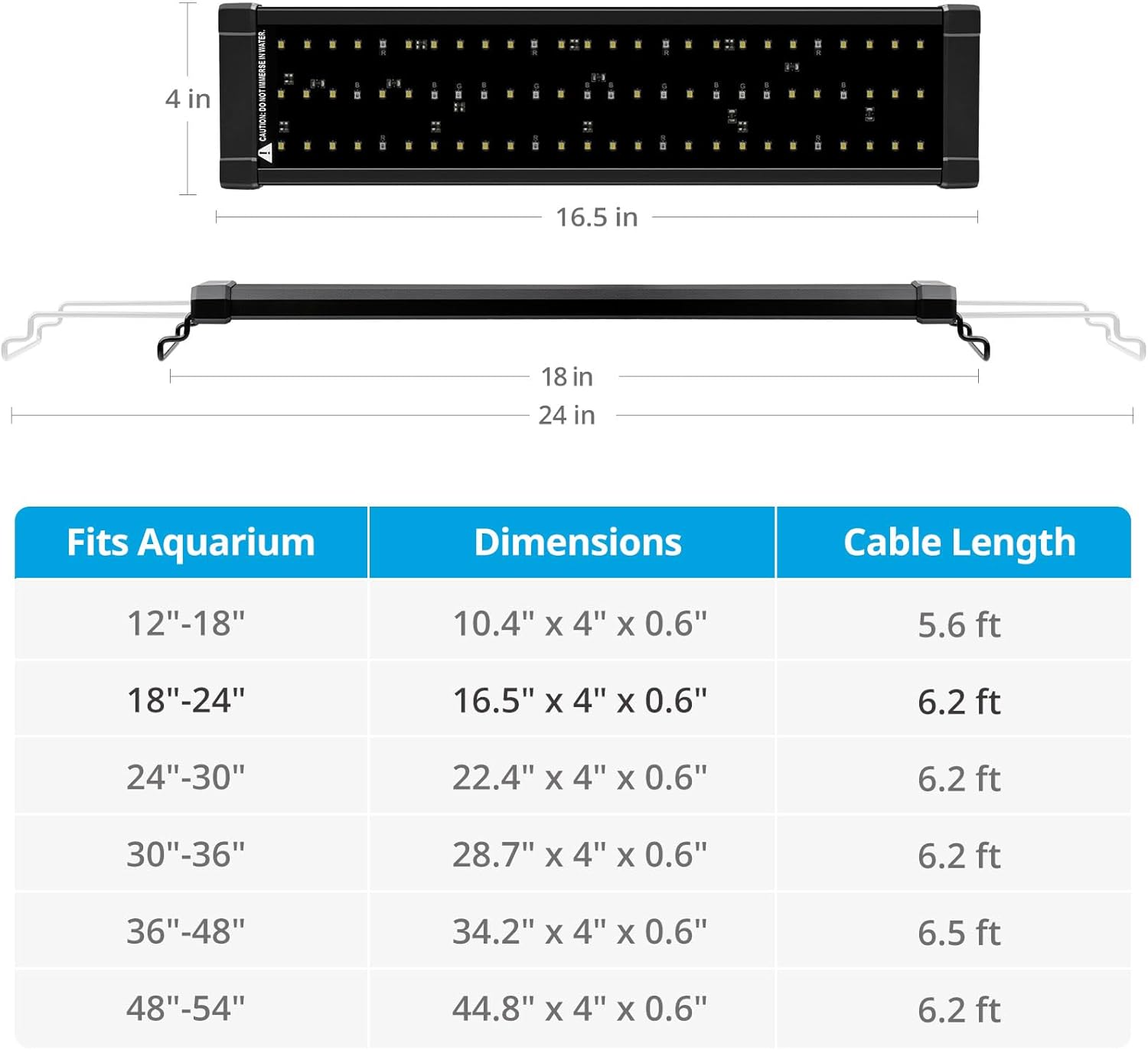 NICREW ClassicLED Plus LED Aquarium Light with Timer, 15 Watts, for 18 to 24 Inch Fish Tank Light, Daylight and Moonlight Cycle, Brightness Adjustable