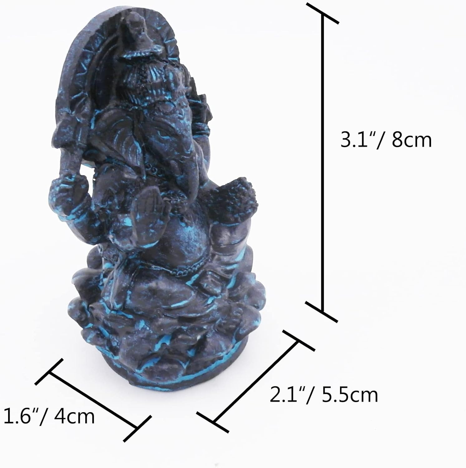 Ganesh Elephant Fish Tank Decorations Aquarium Décor Statue Reptile Turtle Lizard Spider Tanks Terrarium Thai Ganesha Buddhism Sculpture Figurine Ornament Pet