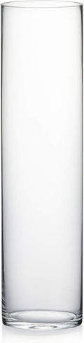 WGV Cylinder Vase, Width 6", Height 24", Clear Tall Glass Container Terrarium Candle Holder for Wedding Centerpiece, Party Event, Home Office Decor, 1 Piece