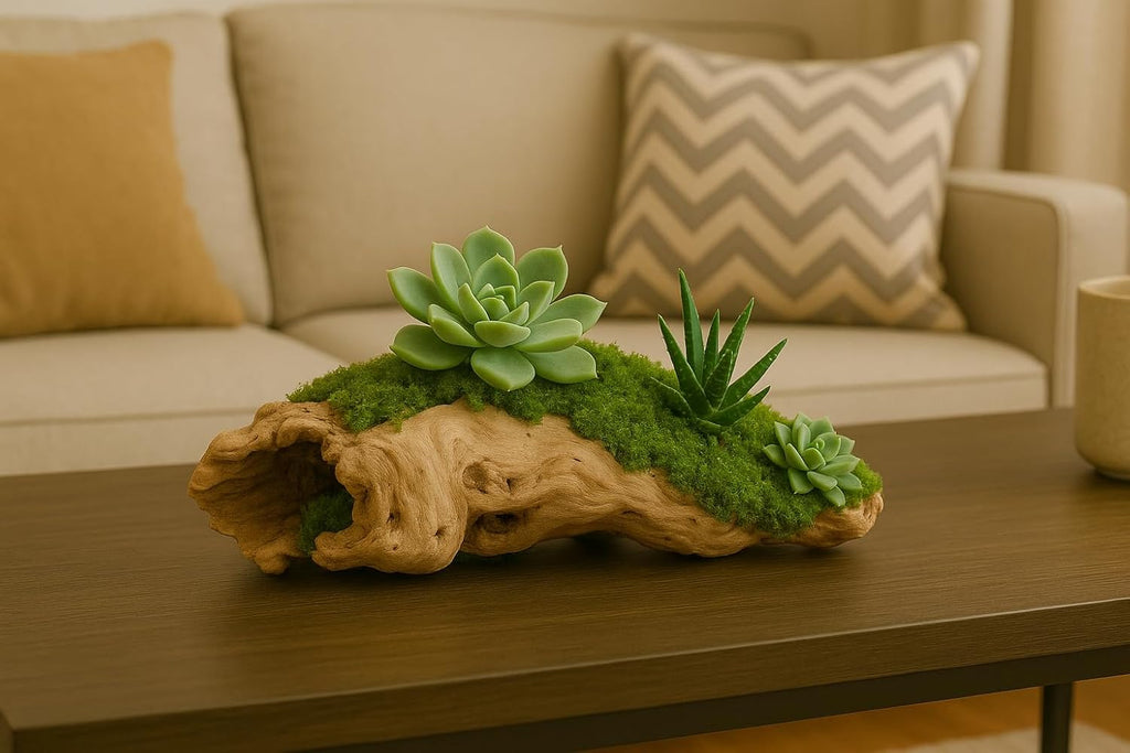 Koyal Wholesale 10" Hollow Grapewood Branch Decor 1Pcs Grapewood Centerpiece Vase Air Plants Sand Blasted Grapevine Wood Untreated Terrarium Wood Driftwood Decor