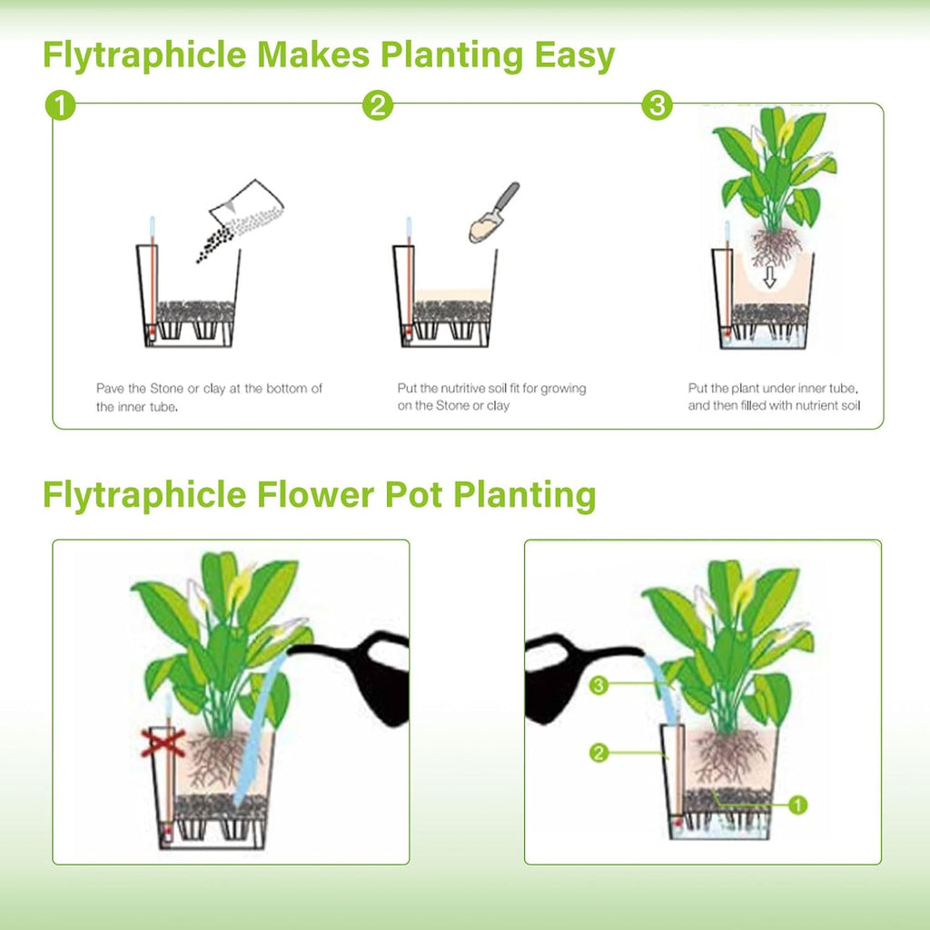 Venus Fly Trap Terrarium,Butterwort Plant Live Pot,Not Live Plant, Automatic Irrigation System Keeps Potted Soil Moist Makes a Great Gift Choice, Home Office Decor
