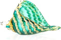 DOVDOV Blown Glass Conch Decorative Sculpture, Modern Glass Art - Conch Shell Decorative Statue, Shell Sculpture for Dining Table, Entryway, Coffee Table, Living Room, Kitchen, Shelf Filler.