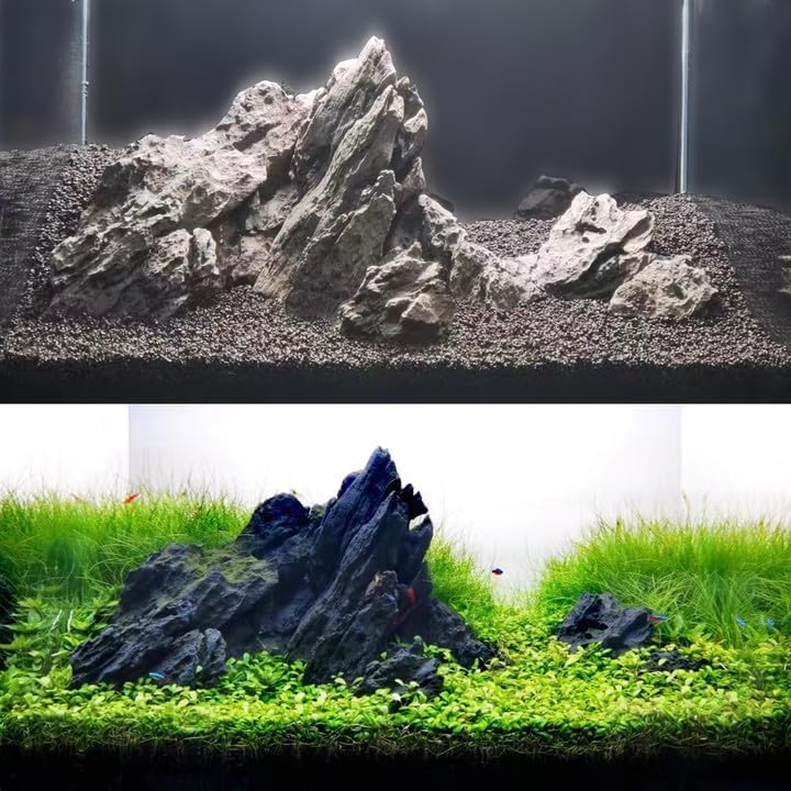 FZONE Resin Seiryu Stone Model Ph-Neutral Aquarium Rocks for aquascaping,Hardscape
