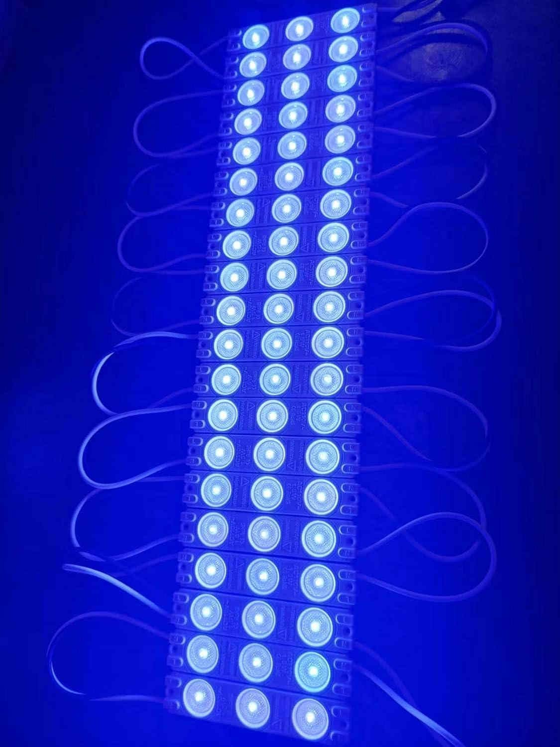 110V AC 3.0W Blue LED Module Decorative Light for Letter Sign Advertising Signs with Tape Adhesive Backside (80pcs Pack,Blue)