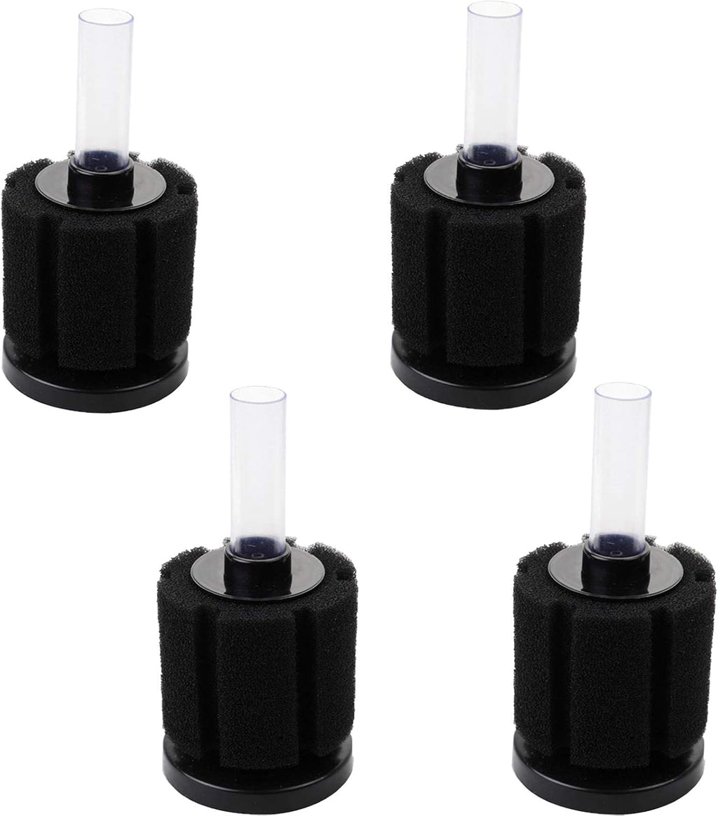 AQUANEAT Aquarium Sponge Filter Breeding Fry Betta Shrimp Nano Fish Tank 4pcs (Middle up to 20Gal)