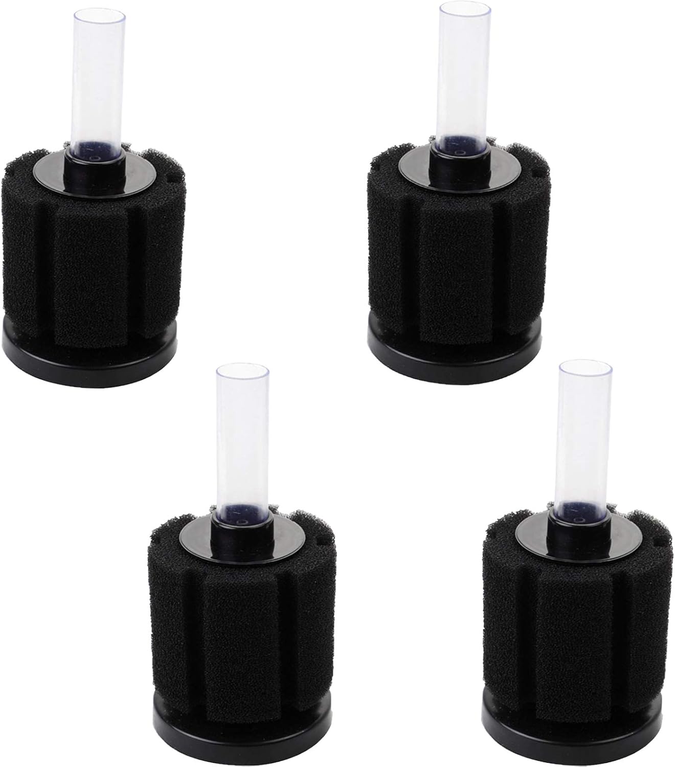 AQUANEAT Aquarium Sponge Filter Breeding Fry Betta Shrimp Nano Fish Tank 4pcs (Middle up to 20Gal)
