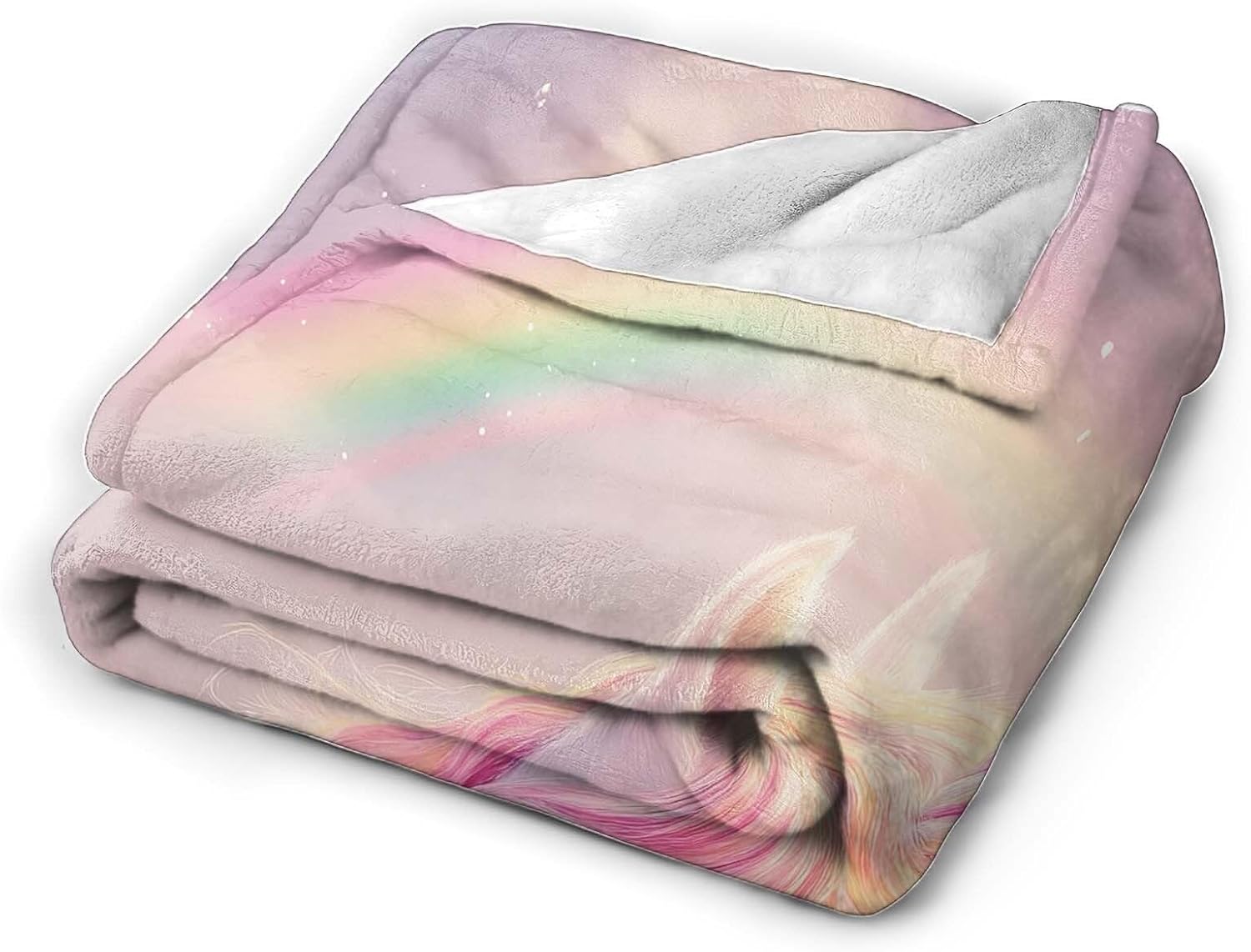 Unicorn Throw Blanket Funny Unicorn Rainbow Stuff Gifts for Kids Girls Boys Adults Women Man Soft Cozy Warm Plush Fluffy Fuzzy Fleece Blanket Decor 40''X50''