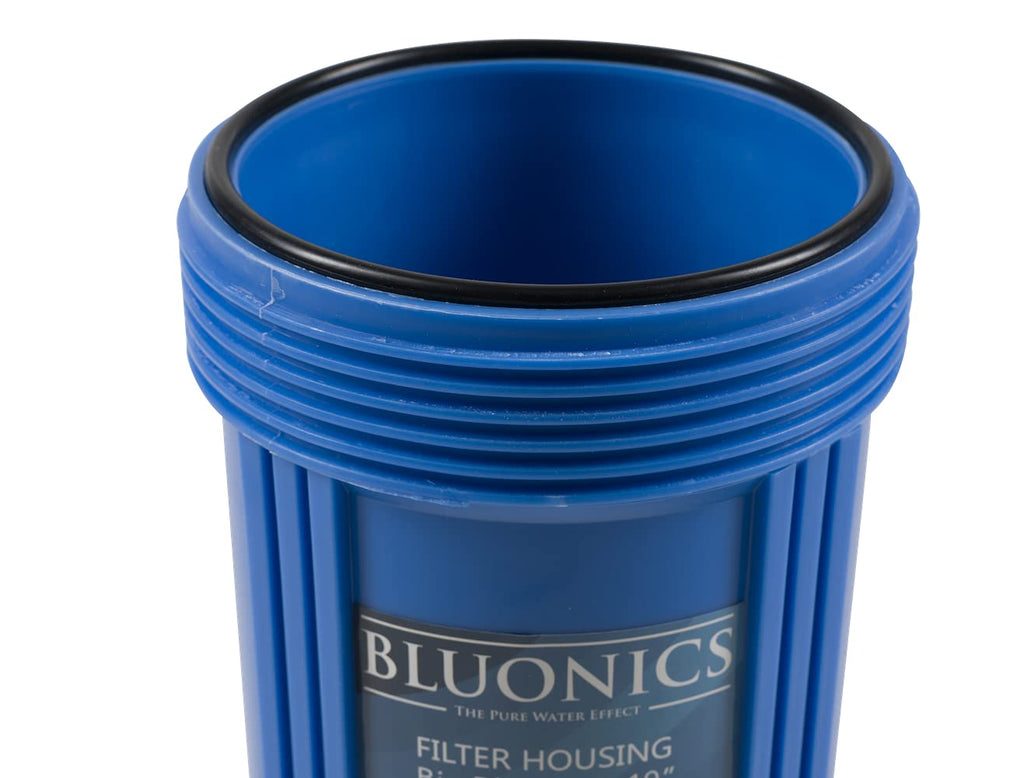 Bluonics 55W UV Ultraviolet Light Plus Sediment and Carbon Well Water Filter Purifier System with NPT 1" Ports, 12 GPM UV with 3 Filter Size 4.5” x 20" Filters for a Large Home/Commercial
