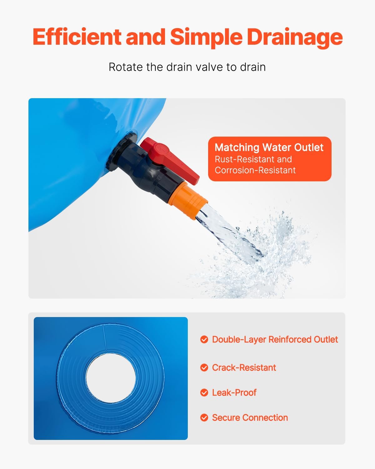 VEVOR Canvas Fish Pond, 818 Gal Capacity Above Ground Fish Pond, Foldable PVC Koi Tank, Round Goldfish Tank with Stable Frame and Drain Valve, for Aquaculture, Koi Breeding, and Irrigation