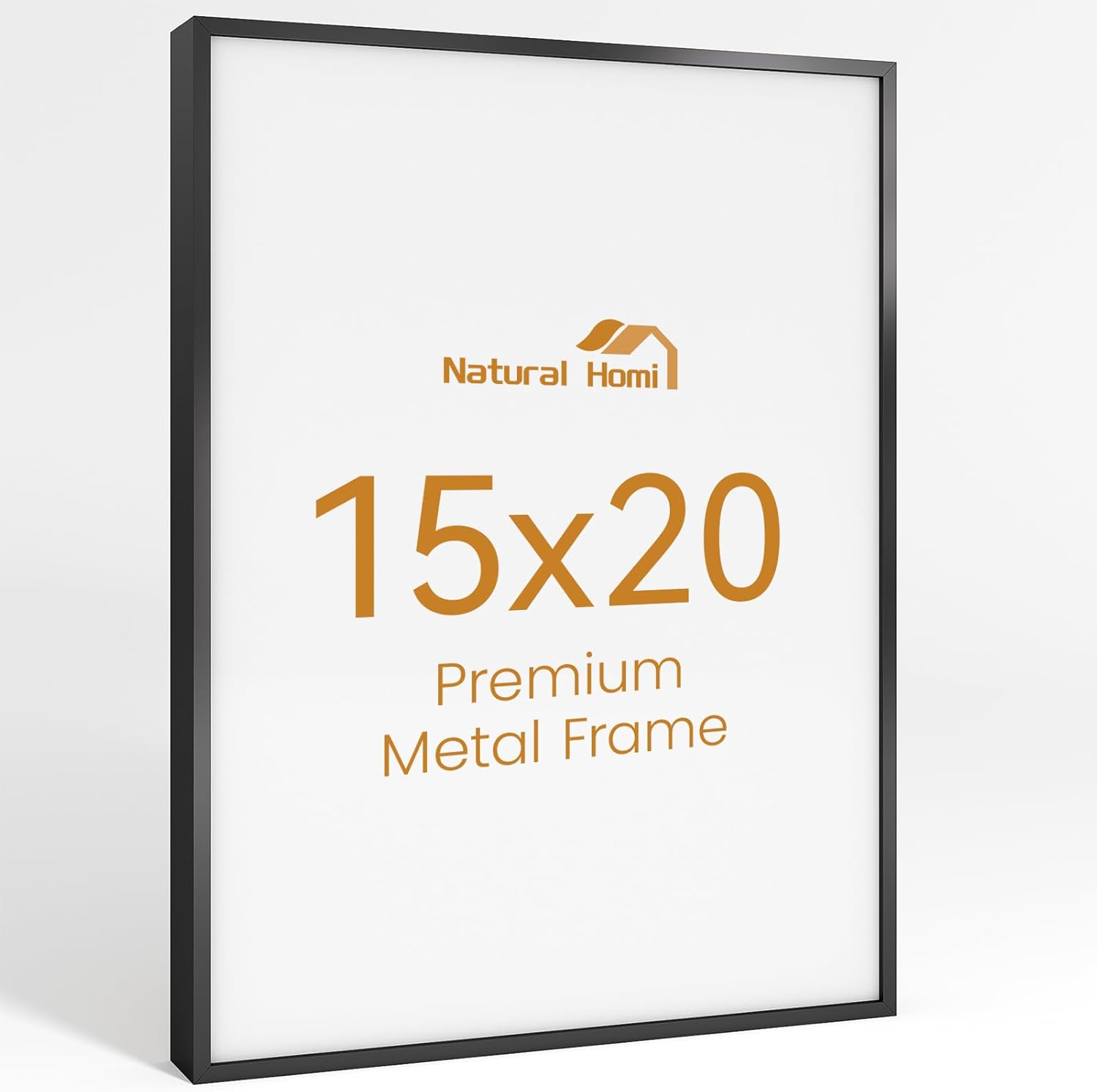 15x20 Aluminum Metal Picture Frame,Tempered Glass Black Photo Frame 15x20 for Family Photo,Posters,Art,Document to Wall Mount Horizontally or Vertically