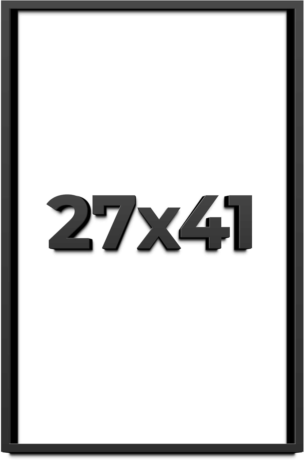 27x41 Shadow Box Frame Black | 1 Inch Deep Solid Wood Shadowbox Display Frame | UV Resistant Acrylic Plexiglass, Acid Free Backing, and Hanging Hardware | Dugan Picture Frame Style