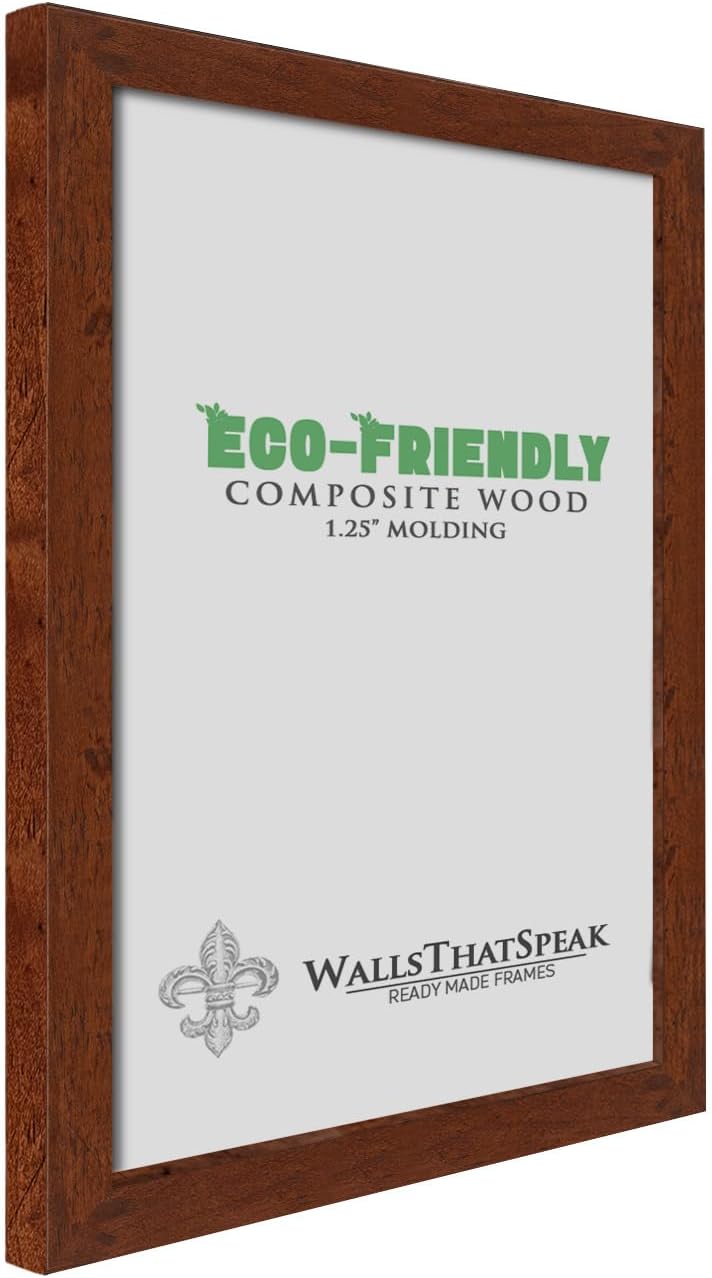 wallsthatspeak 12x24 Dark Walnut Rustic Pine Picture Frame for Puzzles Posters Photos or Artwork