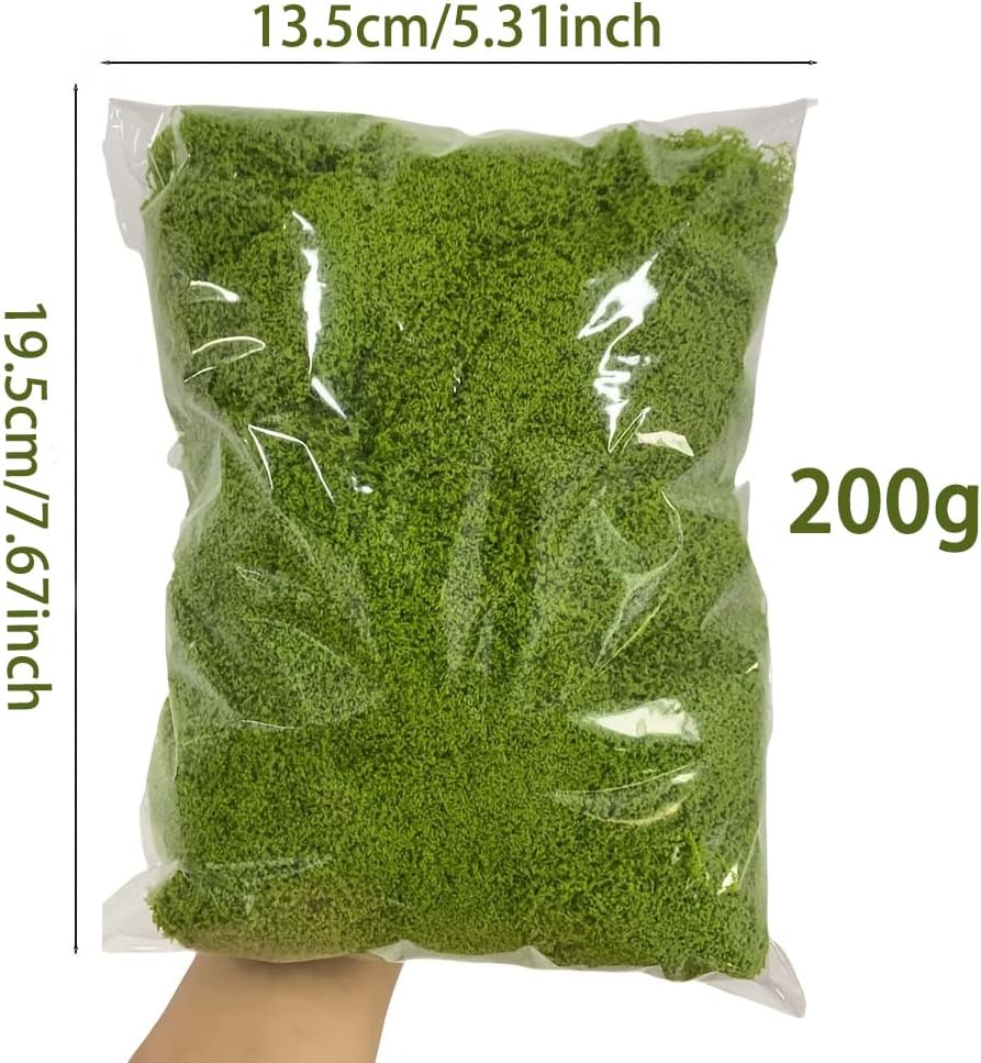 Fake Green Moss for Crafts 7.05 oz Decorative Artificial Moss for Crafts Decorative Faux Moss Table Centerpieces Wedding Party Decor Fairy Garden Floral DIY