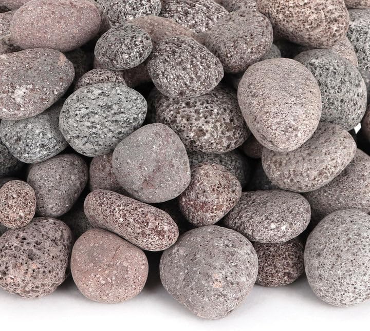 Lava Rock - 10-Pound Tumbled Lava Stones - 2" Red Lava Pebbles - Volcanic Rock - Landscaping Rocks