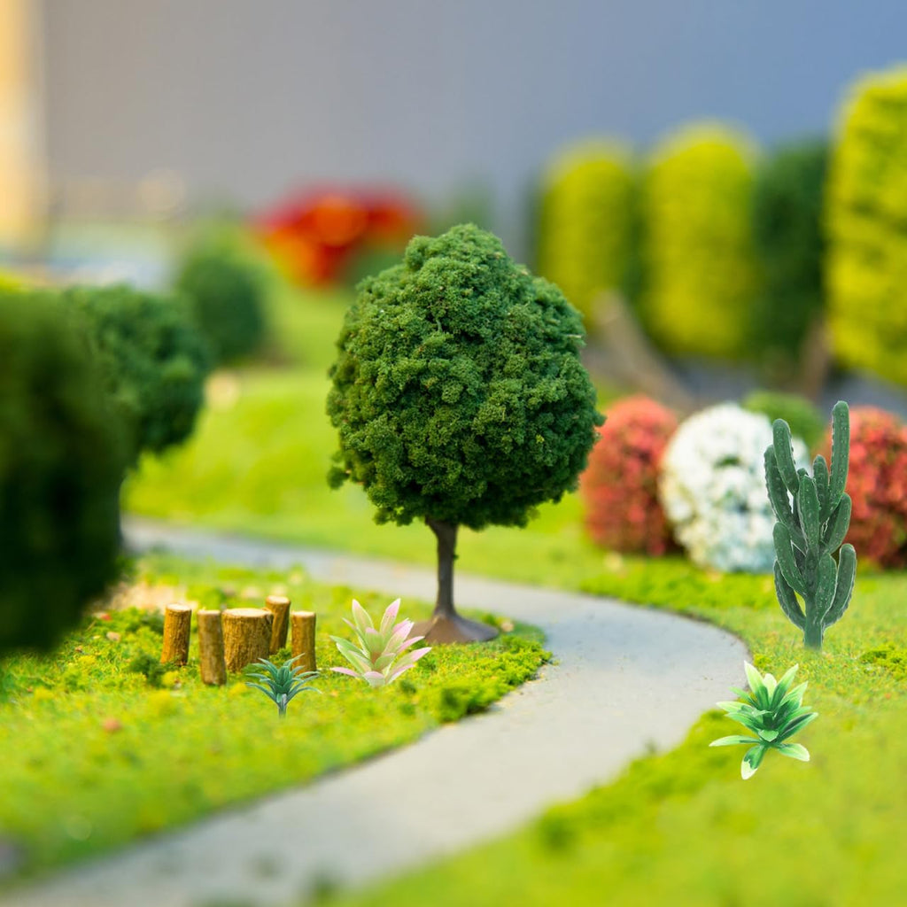 18Pcs Miniature Cactus Tree Model Set for Architectural Dioramas DIY Landscape Craft Accessories