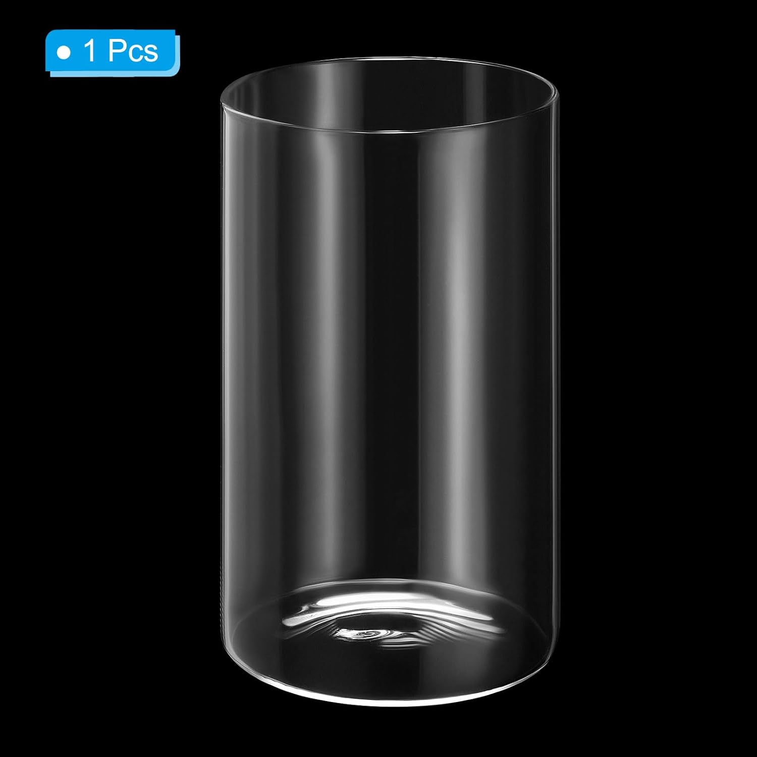 PATIKIL Clear Glass Cylinder Vase, 5.9" Tall and 3.3" Dia, 750ml Capacity, Modern Tabletop Vase for Flowers, Candles, Wedding Centerpieces