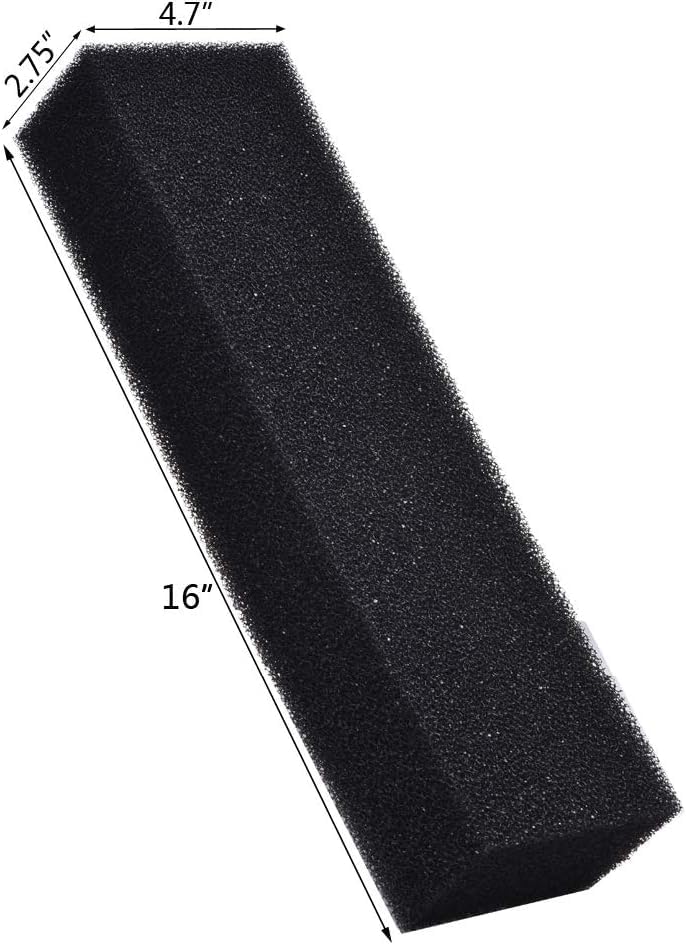 ALEGI Filter Foam Sponges, Bio Sponge Filter Media Pad, Cut-to-Size Foam for Aquarium Fish Tank (16" x 4.7" x 2.75" (2pcs))