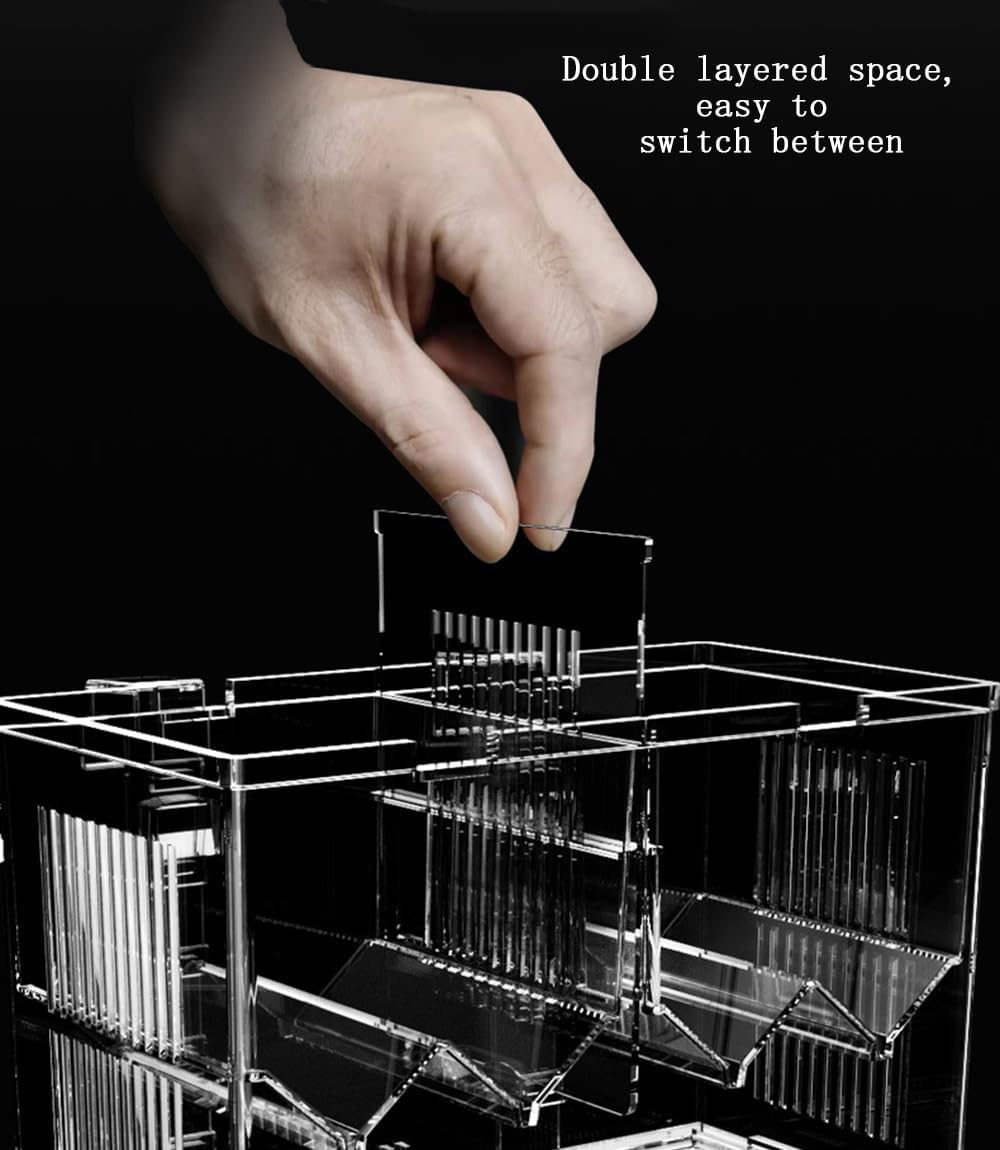 Aquarium Breeder Box, Acrylic Aquarium Breeder Box, Isolation Hatchery Feeding Boxes for Small Fish Fry Hatchery