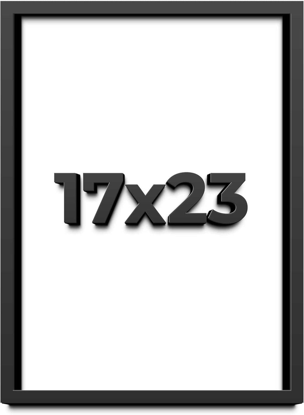 17x23 Shadow Box Frame Black | 1 Inch Deep Solid Wood Shadowbox Display Frame | UV Resistant Acrylic Plexiglass, Acid Free Backing, and Hanging Hardware | Dugan Picture Frame Style