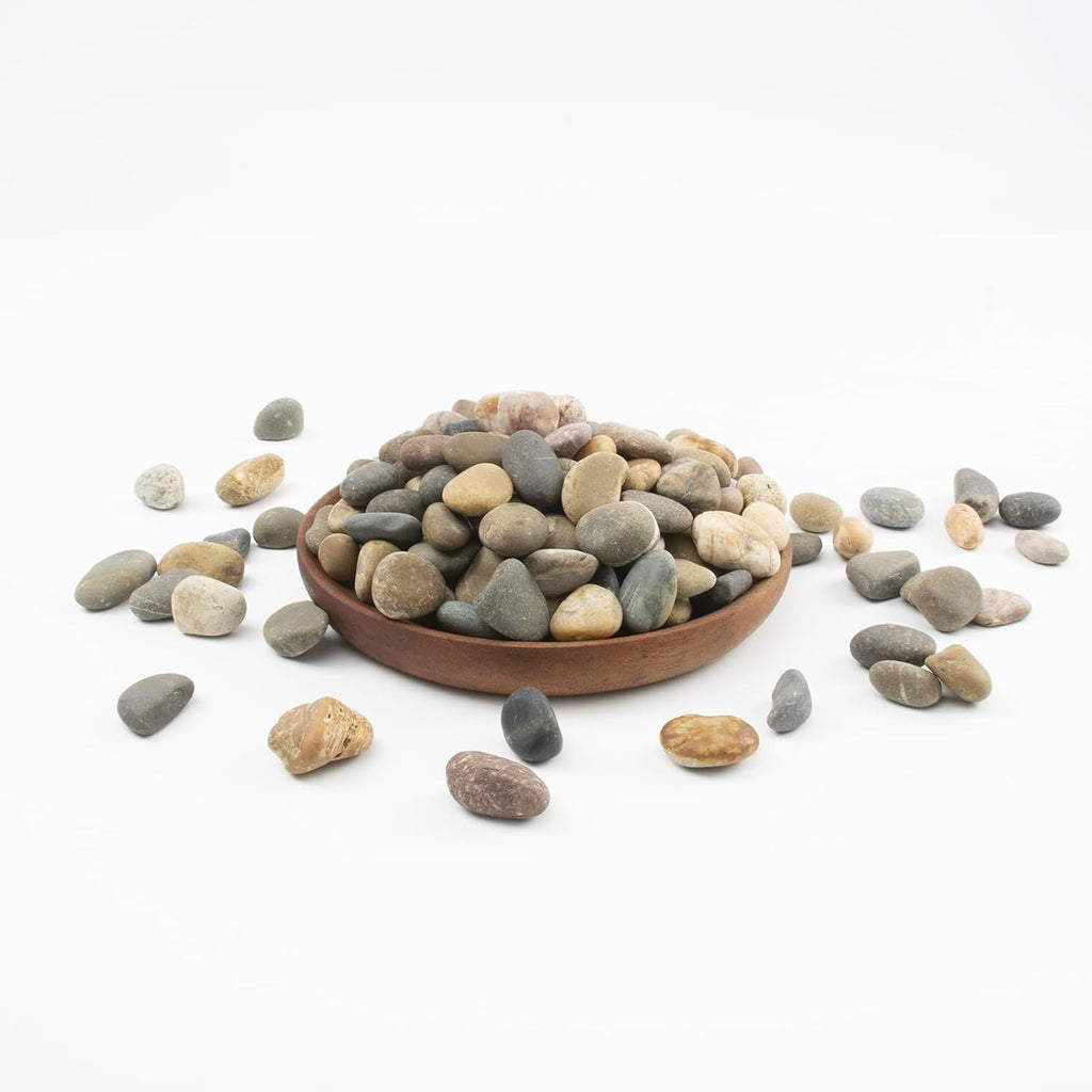 20 LBS Natural River Rocks - 1/2-1 inch Pebbles, Screened Decorative River Stones for Landscaping, Garden Pathway, Plant Stones, Craft Walkways, and Outdoor Decorative