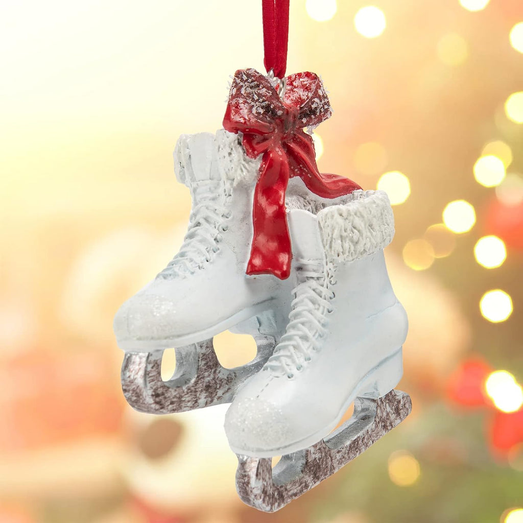 Decorative Ice Skate Christmas Ornament - Ice Skate Decorative Hanging Ornaments for Christmas Tree Figurine Ornaments High 3.46 Inch Braxio