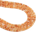 Natural Red Aventurine Spacer Beads Caps Rondelle Disk Loose Beads for Beading Jewelry Making 4mmx2mm 38cm