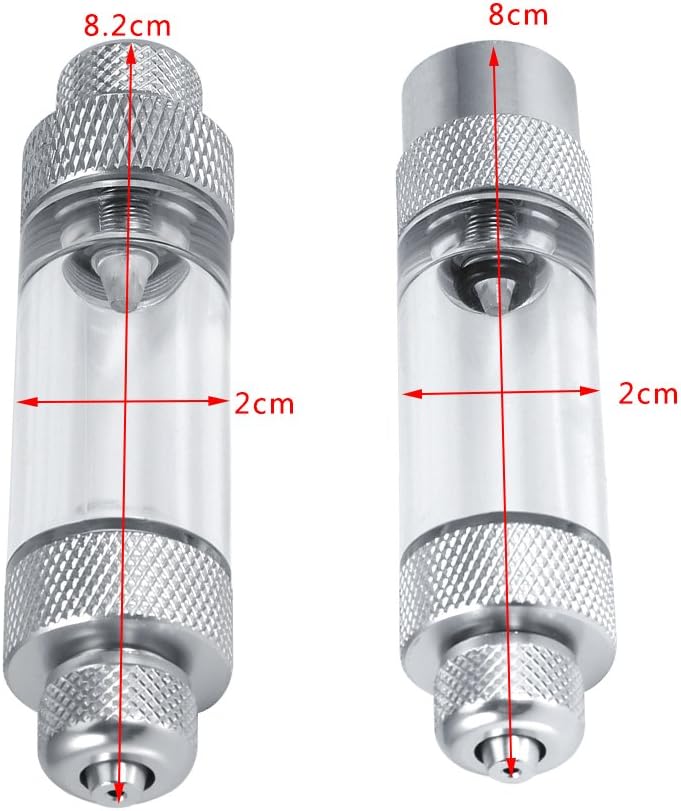 Aquarium Water Plant CO2 Bubble Counter Single/Double Head Non-Return Bubble Counter Fish Tool (Double Head)
