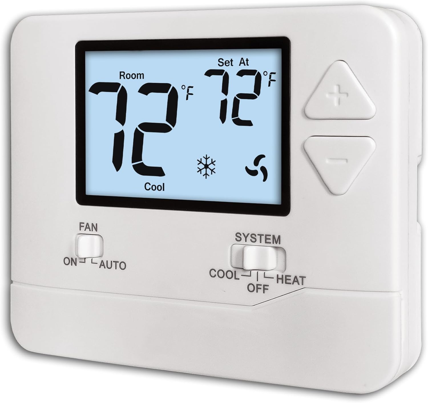Non Programmable Thermostat, Single-Stage 1 Heat 1 Cool, Simple Digital Thermostats for Home