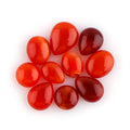 CRYSTALIS 10pcs Natural Mexican Fire Opal, Loose Gemstone, Wholesale Bulk Cabochons, Jewelry Making Supply, Chakra Healing Polished Stones, Wire Wrapping, DIY, Gem Collection, AA+ Grade