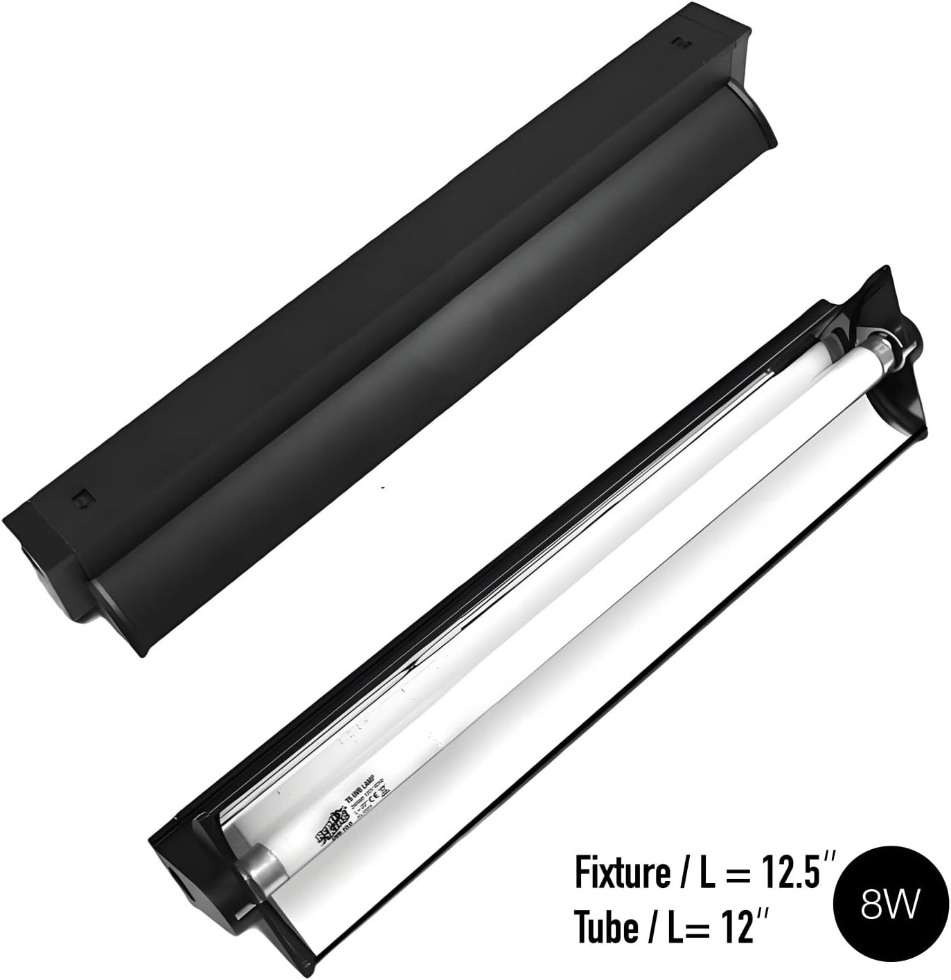 Upgraded T5 UVB Reptile Light, 10.0 UVB 8W German Made Fluorescent Lamp and Fixture Kit, for Desert-Dwelling Reptiles, Bearded Dragon,Tortoise, Snake, Strip Linear UVB Lamp Bulb